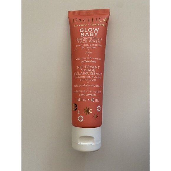 NEW Pacifica Glow Baby Brightening Face Wash VEGAN Vitamin C 1.4 fl oz 40 ml - Picture 1 of 2
